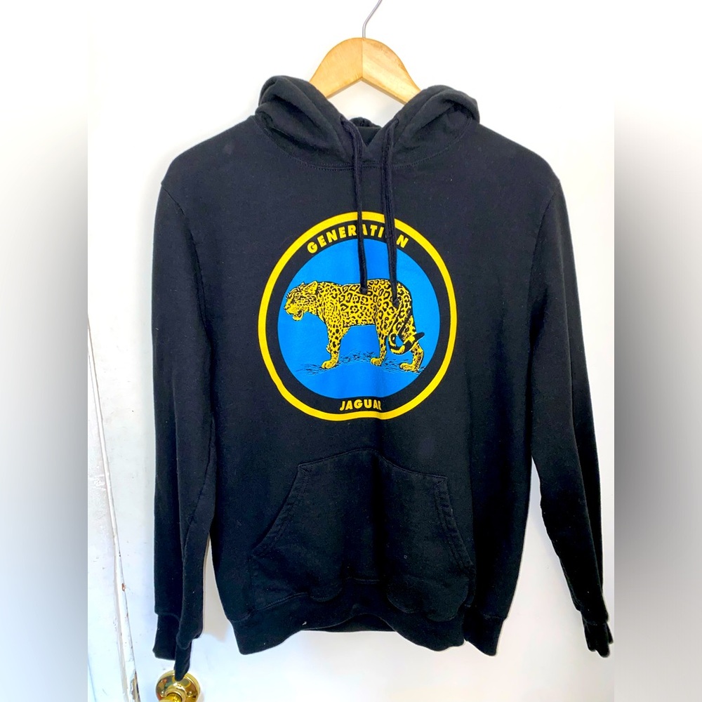 Generation Jaguars unisex black hoodie size medium